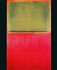 Untitled Canvas Paintings - Untitled (Green, Red, on Orange)